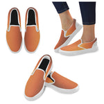 Buy Women Big Size Orange Solids Print Canvas Slip-on Shoes at TFS