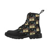 Women's Casual Retro Radio Print Canvas Boots