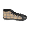 Women's Big Size Vintage Plaids Checkers Print High Top Canvas Shoes