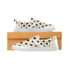 Men's Big Size Diagonal Checks Print Slip-on Canvas Shoes