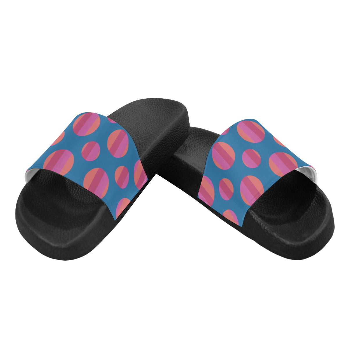 Women's Polka Print Sliders Sandals