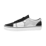 Women's Big Size Monochrome Dots Print Low Top Canvas Shoes