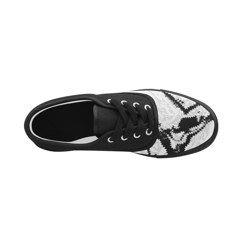 Men's Aries Monochrome Print Canvas Low Top Shoes