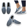 Women's Big Size Gradient Grey Solids Print Slip-on Canvas Shoes