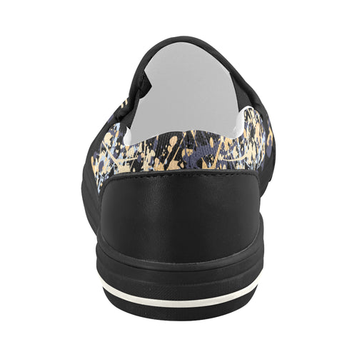 Women's Paint Splatter Print Canvas Slip-on Shoes