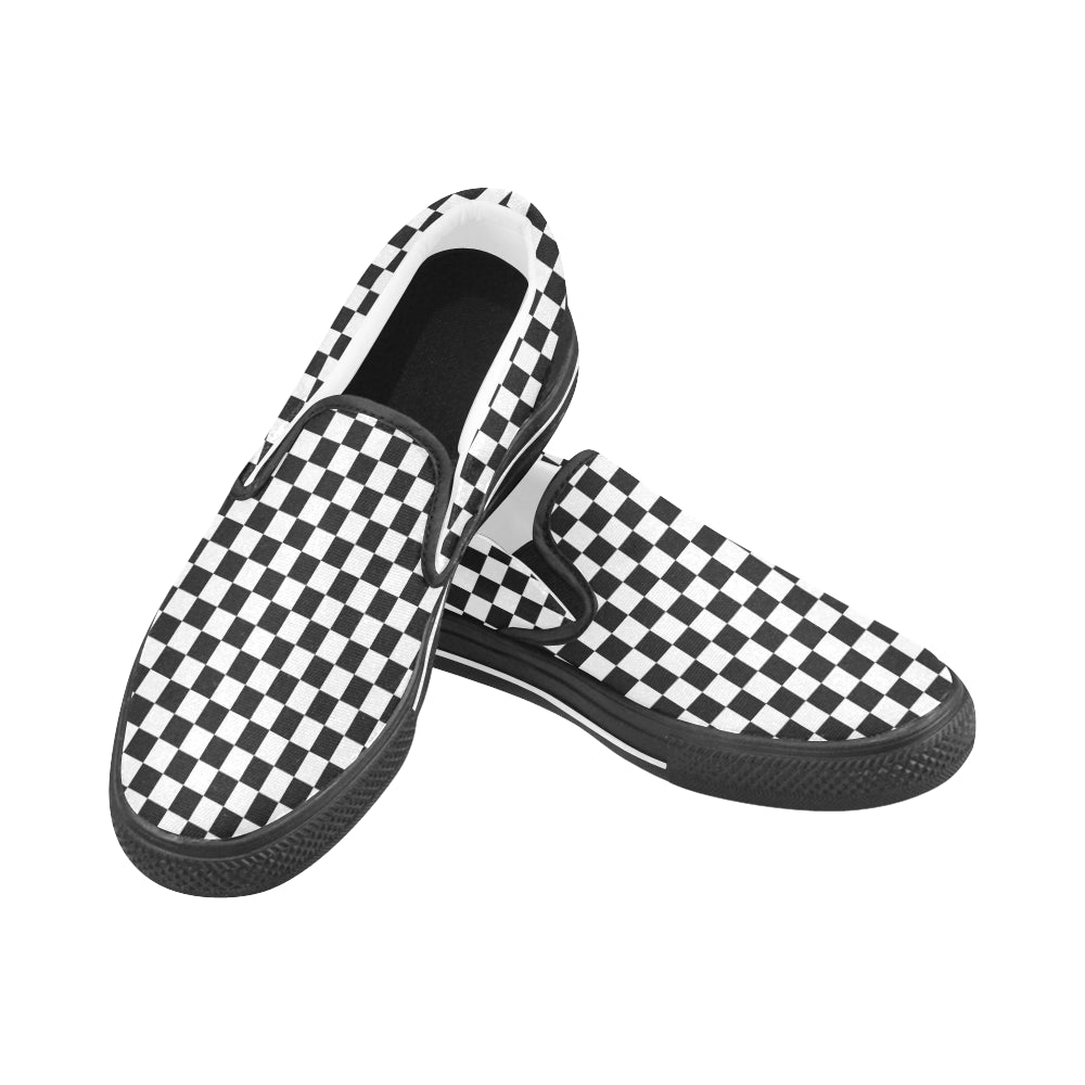 Women's Classic Checks Print Slip-on Canvas Shoes