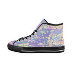 Women's Pastel Shades Paint Splatter Print Canvas High Top Shoes