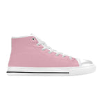 Women's Pink Solid Canvas High Top Shoes