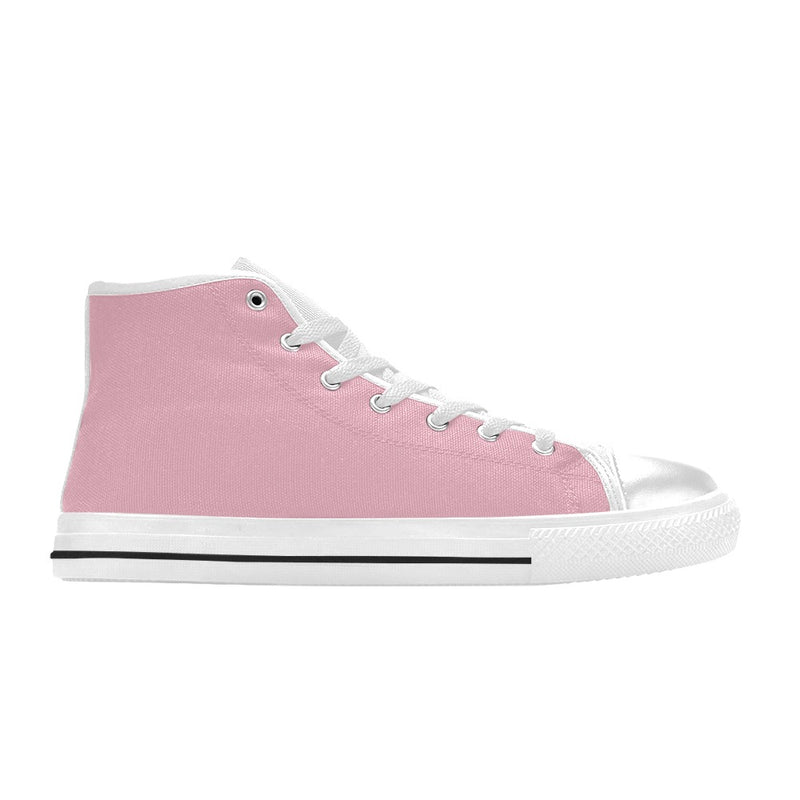 Women's Pink Solid Canvas High Top Shoes