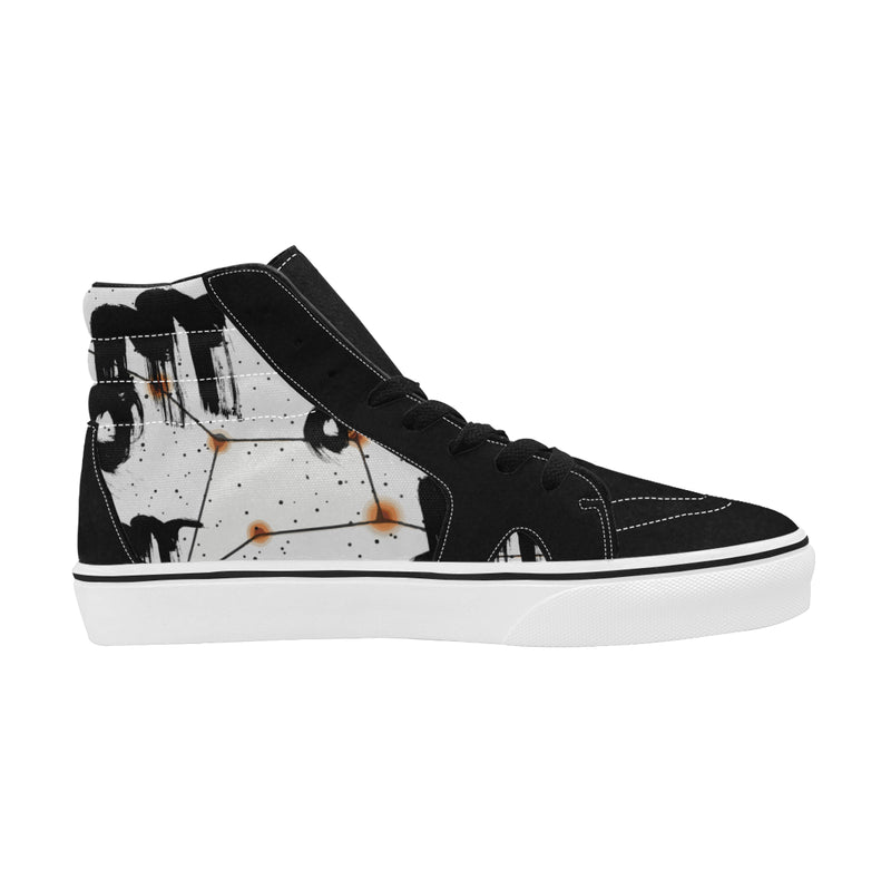 Men's  Zodiac Print Canvas High Top Shoes