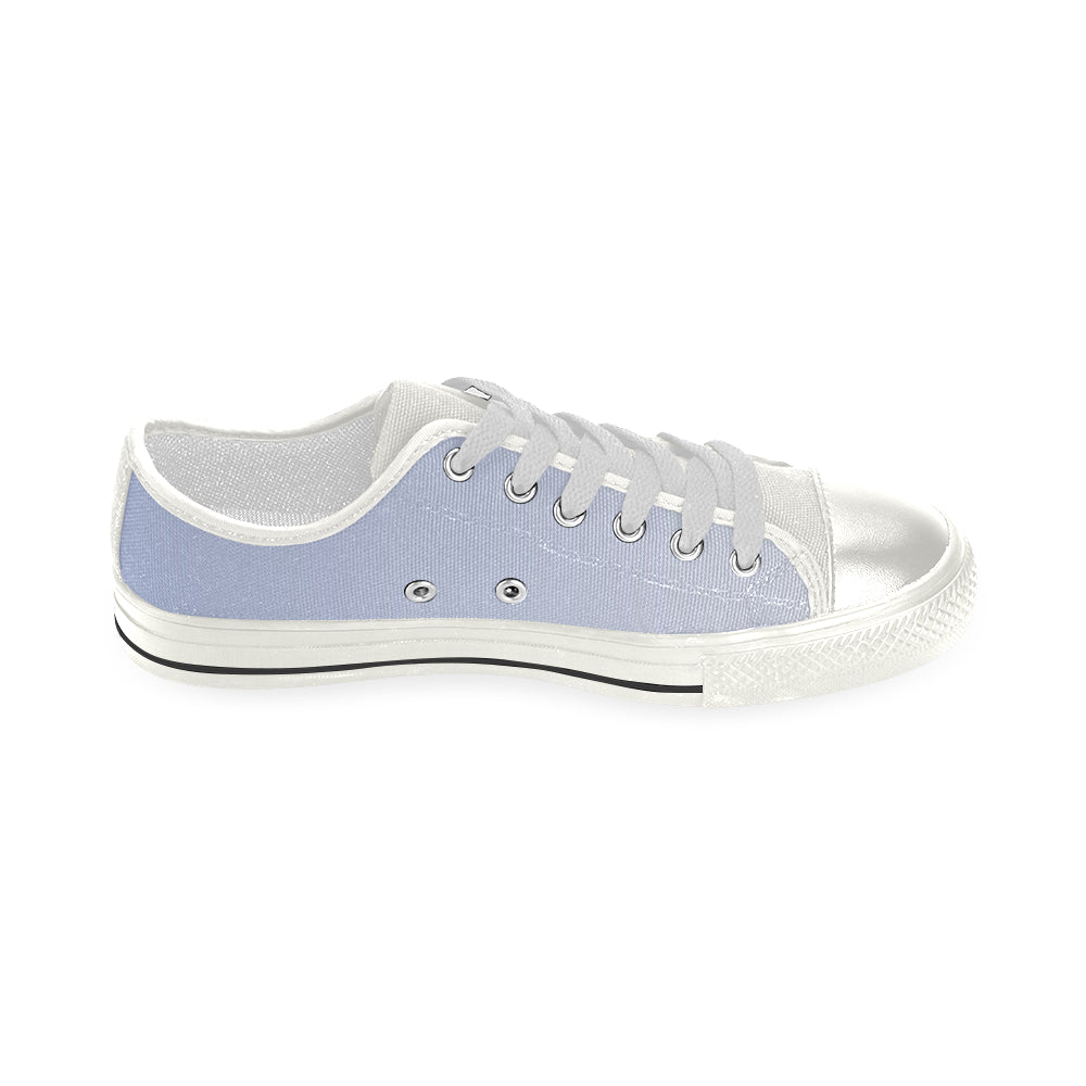 Women's Light Blue Solids Print Canvas Low Top Shoes