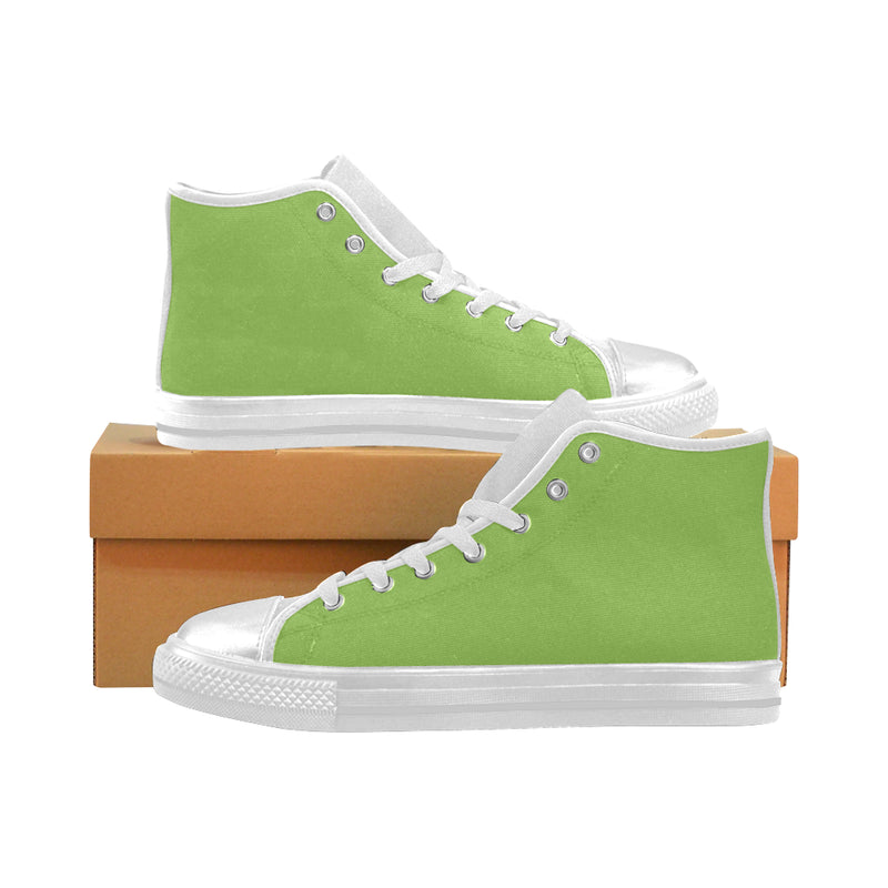 Buy Kids's Lime Green Solids Print Canvas High Top Shoes at TFS