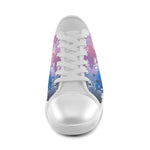 Women's Big Size Dabbed Paint Splatter Print Canvas Low Top Shoes