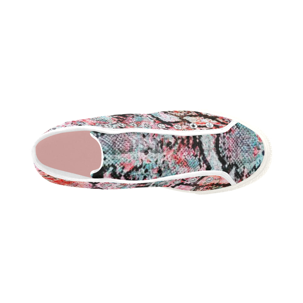 Women's Snake Print Canvas High Top Shoes