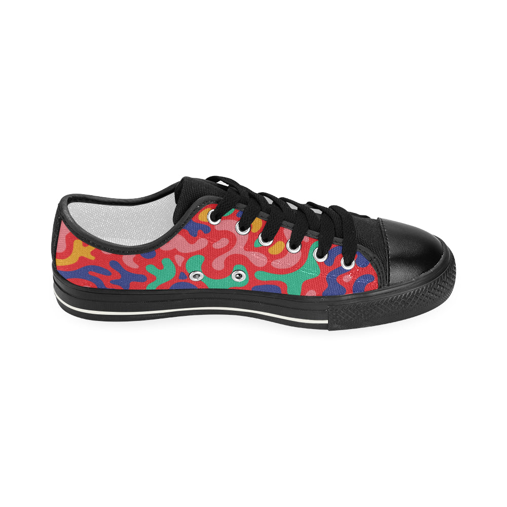 Women's Camouflage Art Print Canvas Low Top Shoes