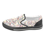 Men's Tangled Doodle Print Canvas Slip-on Shoes