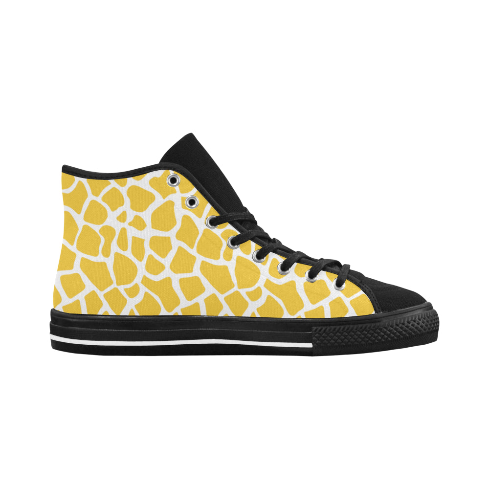 Women's Giraffe Print High Top Canvas Shoes
