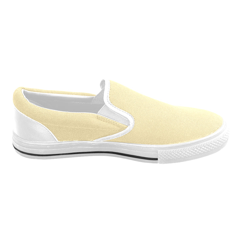 Kids' Lemon Yellow Solids Print Slip-on Canvas Shoes