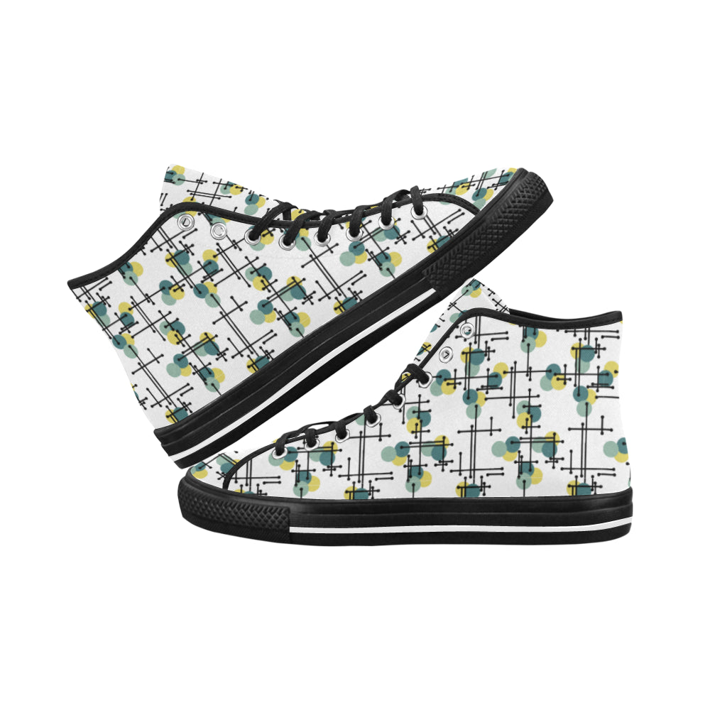 Women's Atomic Polka Print Canvas High Top Shoes