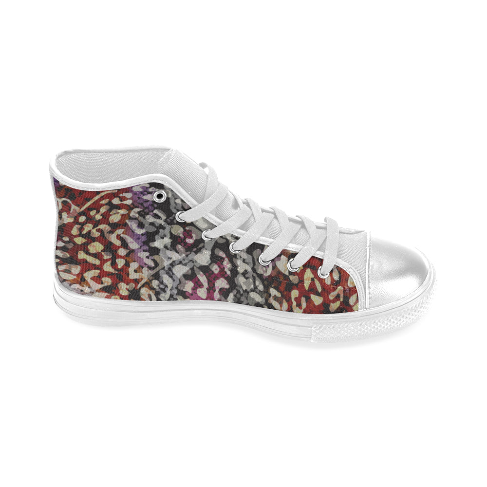 Women's Cheetah Print Canvas High Top Shoes