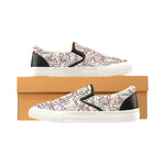 Men's Big Size Tangled Doodle Print Canvas Slip-on Shoes