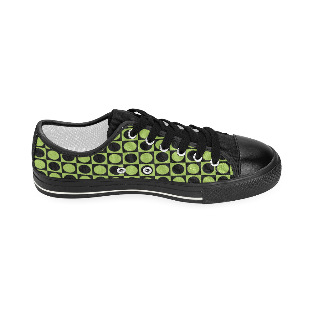 Women's Polka Dots Trip Print Low Top Canvas Shoes