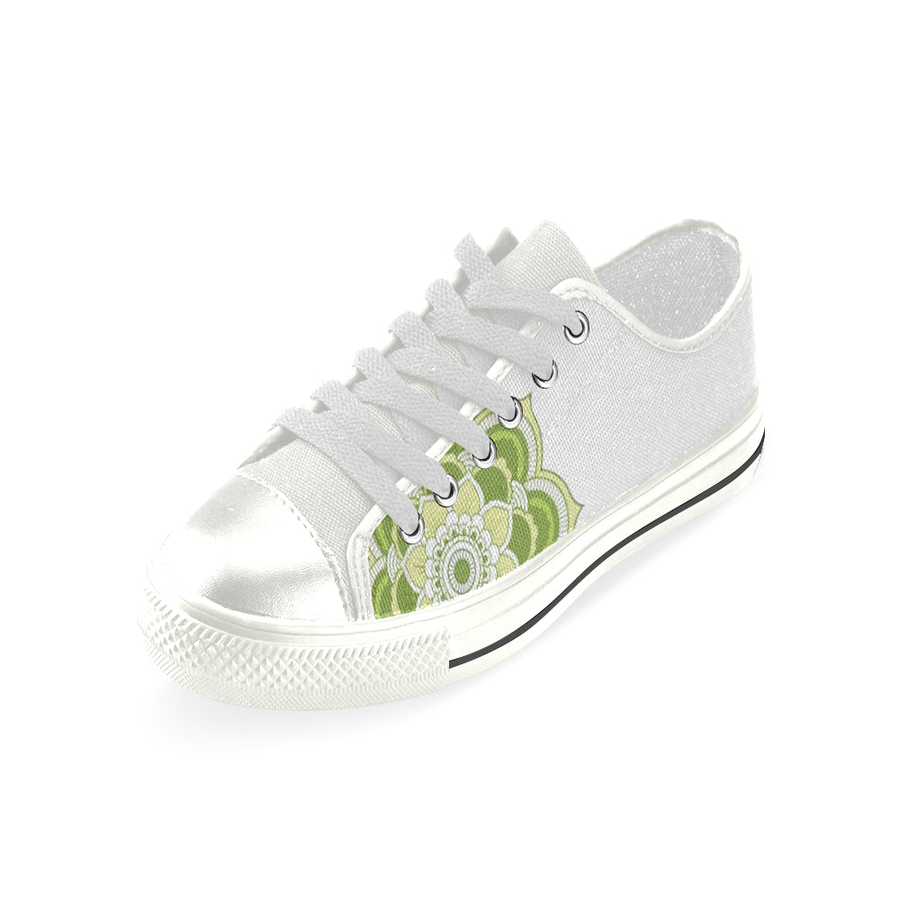Women's Minimal Mandala Print Canvas Low Top Shoes