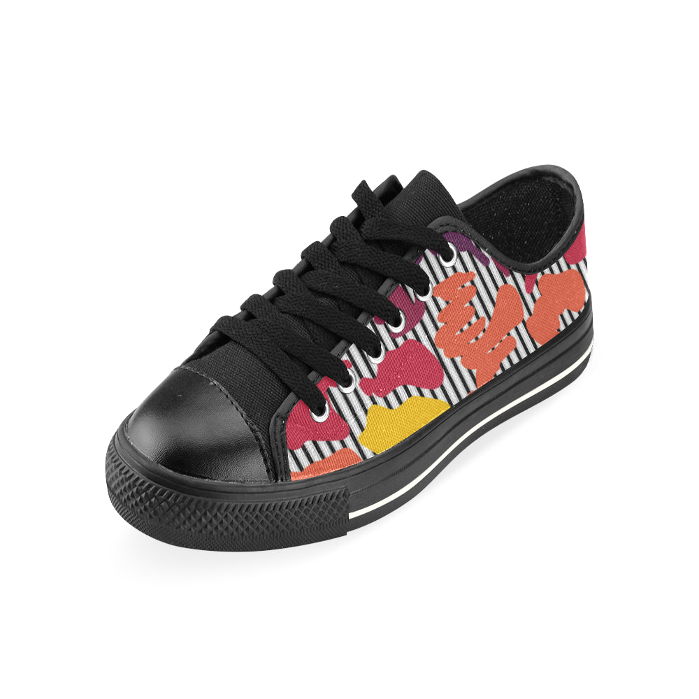 Men's Paint Splatter Trip Print Canvas Low Top Shoes