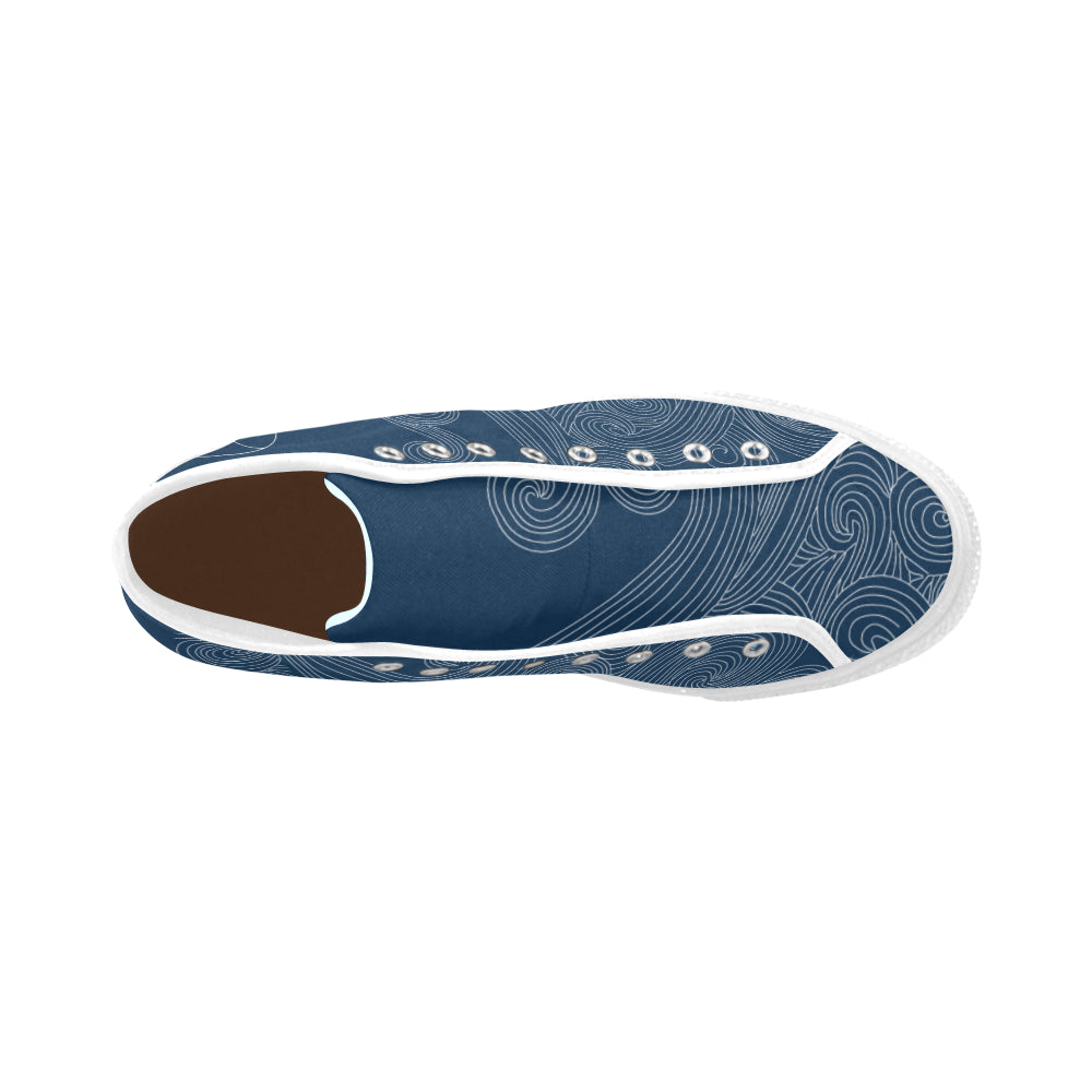 Men's Aquarius Water Bearer Print Canvas High Top Shoes