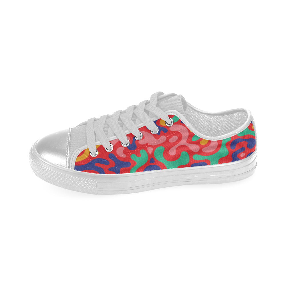 Women's Camouflage Art Print Canvas Low Top Shoes