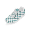 Kids's Green Checkers Print Canvas Sneakers