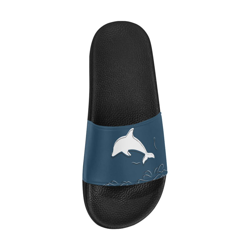 Men's Big Size Casual Dolphin Print Sliders Sandal