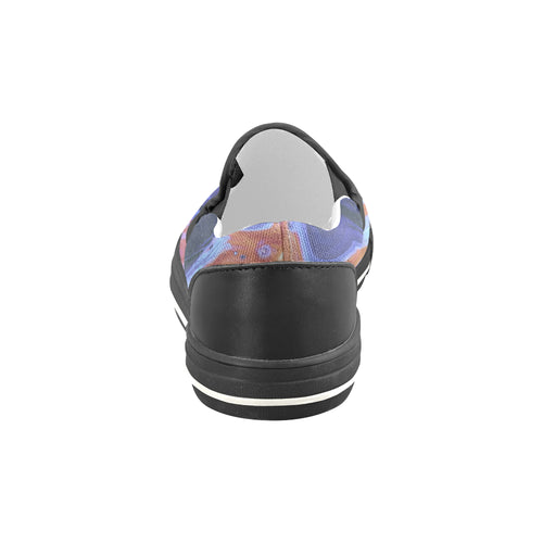 Men's Casual Acid Print Canvas Slip-on Shoes