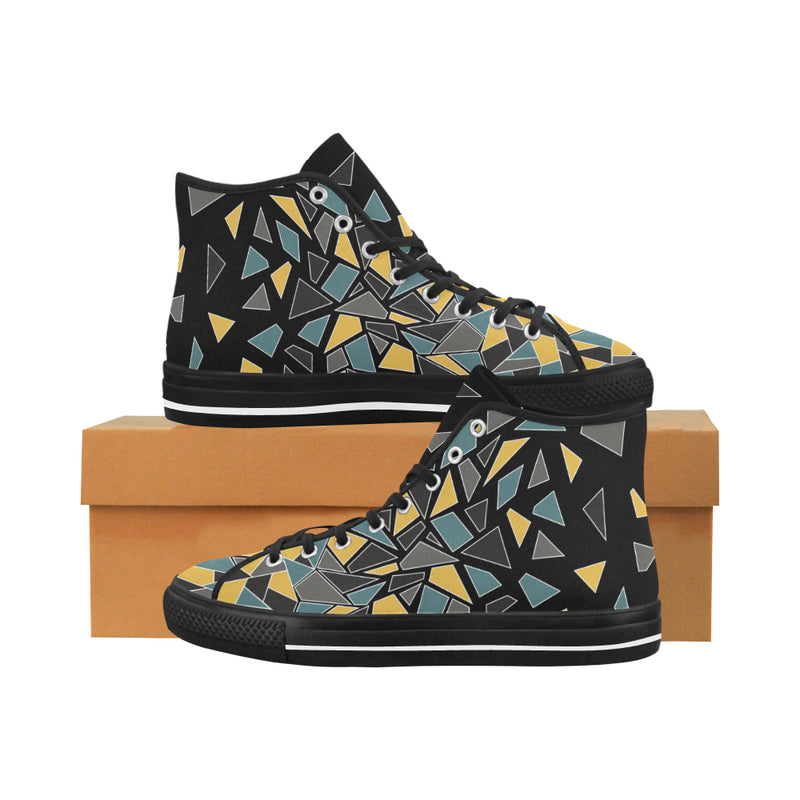 Men's Big Size Diffuse Geometrical Print High Top Canvas Shoes