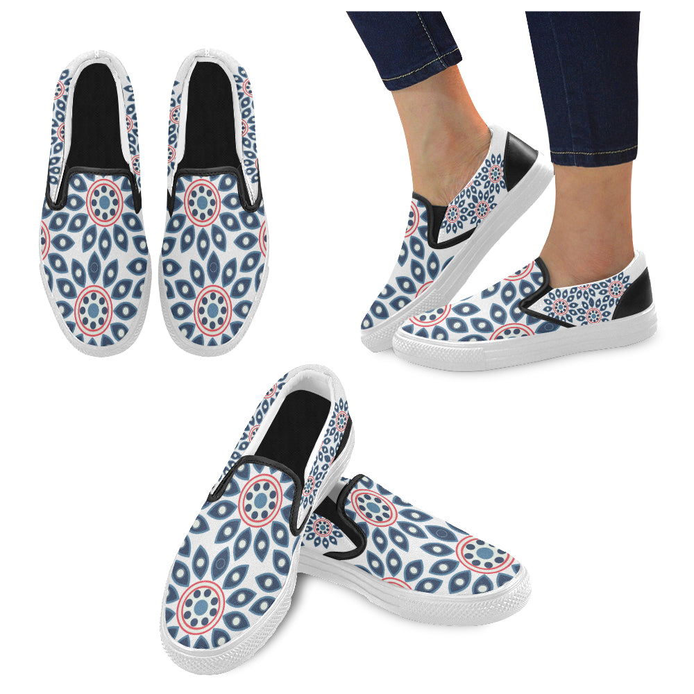 Men's Mandala Print Canvas Slip-on Shoes