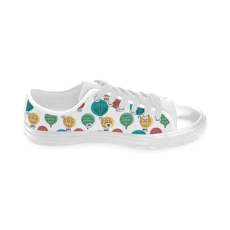 Men's Big Size Casual Hot Air Balloon Print Low Top Canvas Shoes