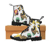 Men's Abstract Animal Print Canvas Boots