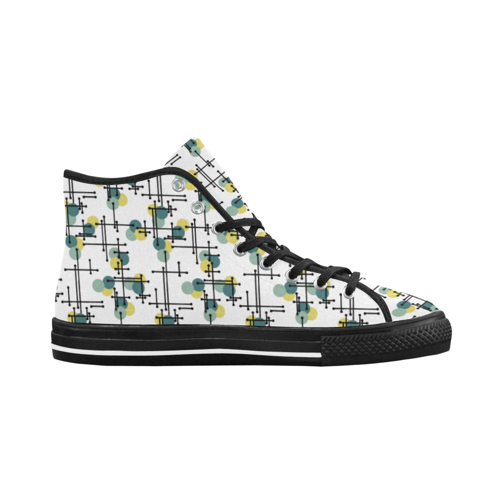 Women's Atomic Polka Print Canvas High Top Shoes