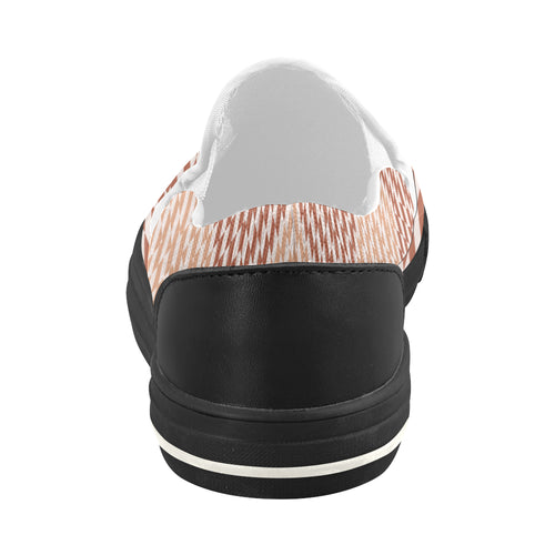 Women's Checkers Print Canvas Slip-on Shoes