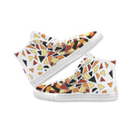 Men's Diffuse Geometrical Print High Top Canvas Shoes