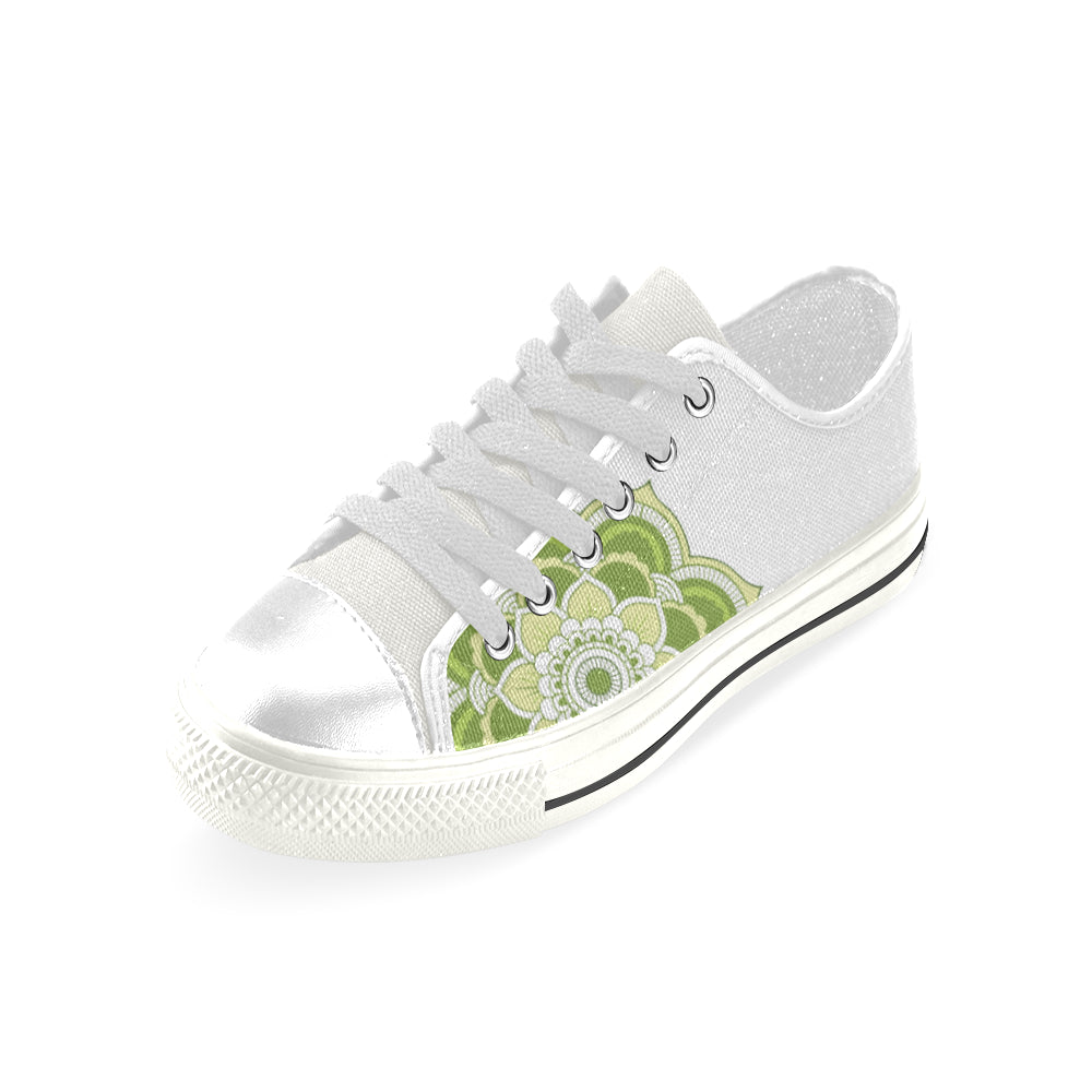 Men's Minimal Mandala Print Canvas Low Top Shoes