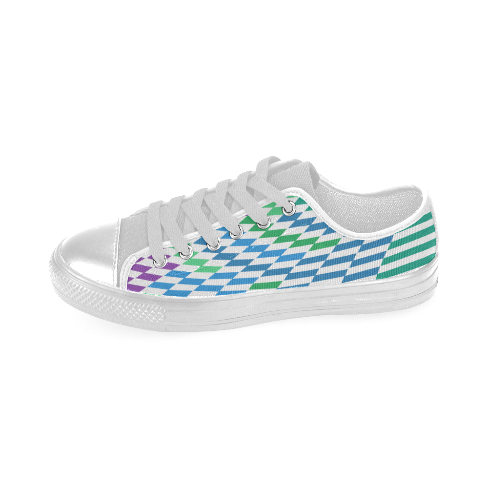 Men's Ziggy Checker Print Low Top Canvas Shoes