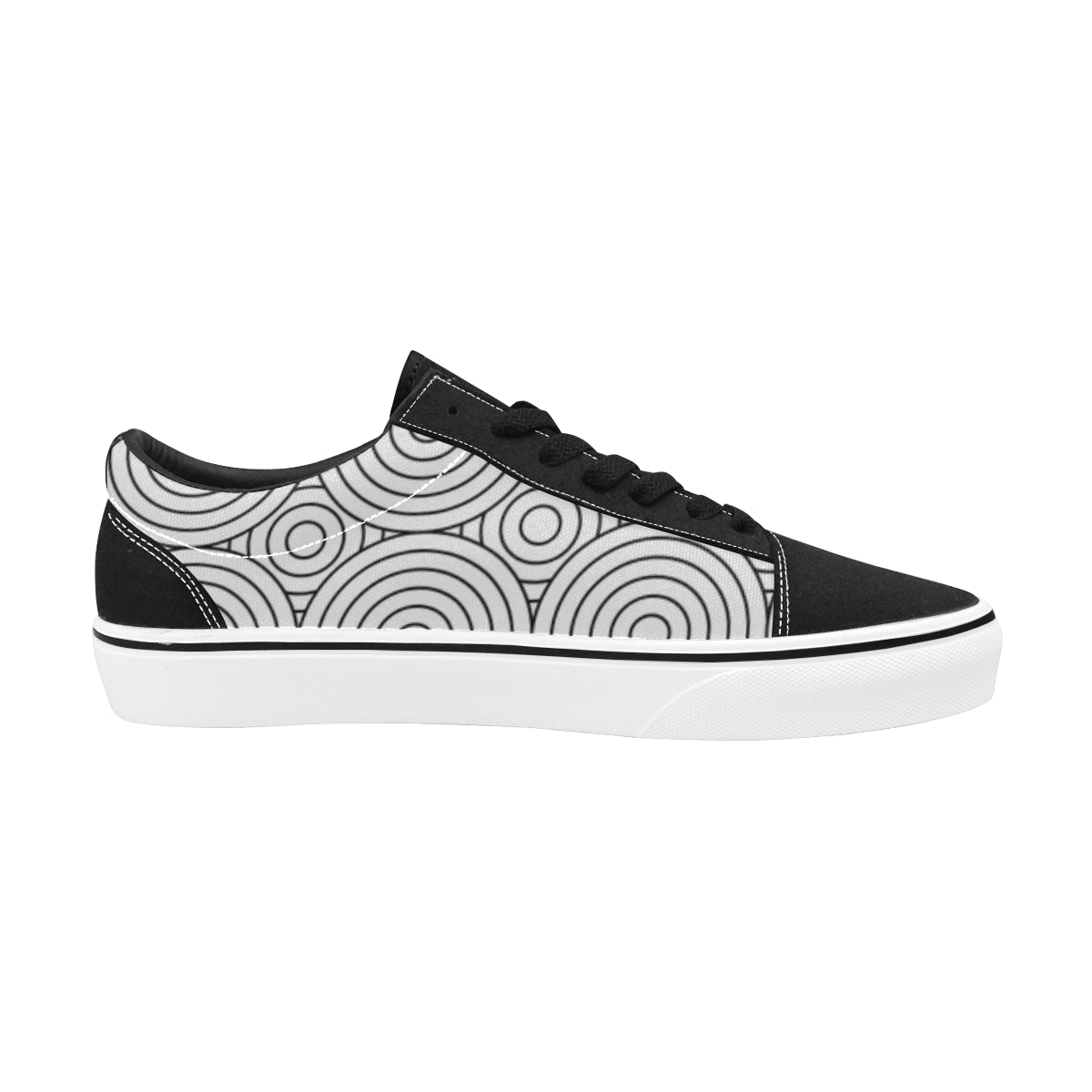 Men's Monochrome Print Canvas Low Top Shoes