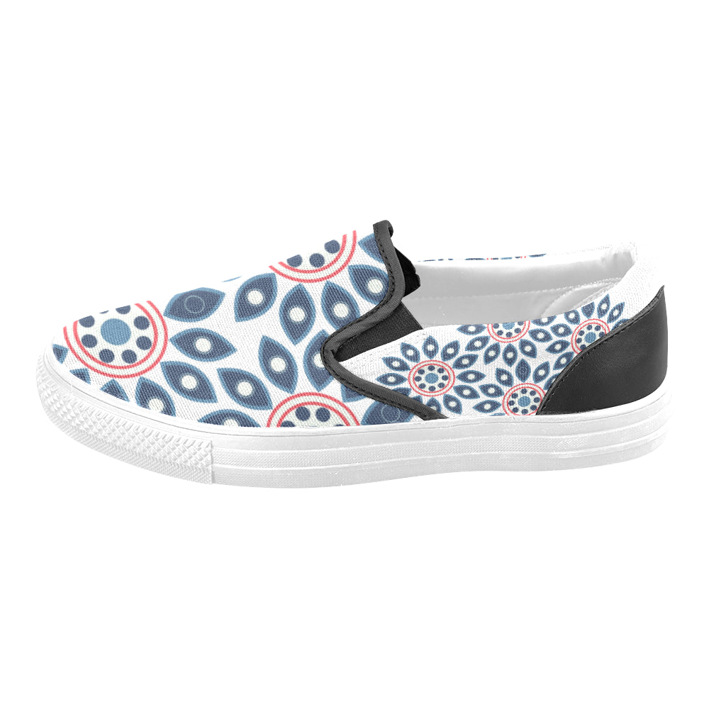 Men's Mandala Print Canvas Slip-on Shoes