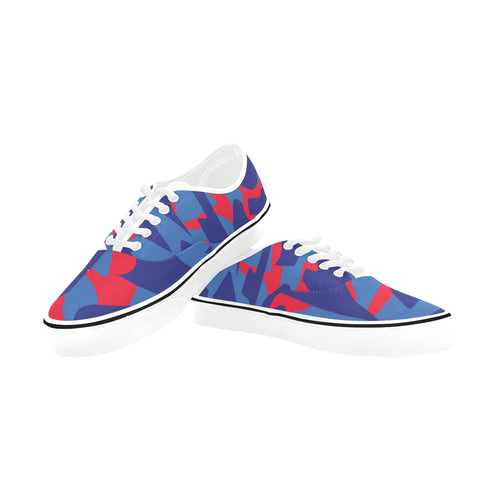 Men's Camouflage Maze Print Canvas Low Top Shoes