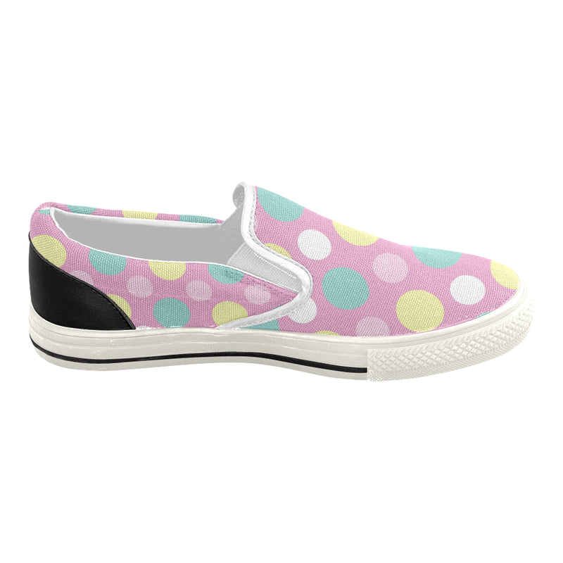 Buy Women's Polka Print Canvas Slip-on Shoes at TFS