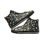 Men's Diffuse Geometrical Print High Top Canvas Shoes