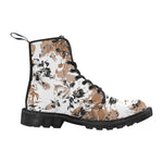 Women's Spring Floral Print Canvas Boots