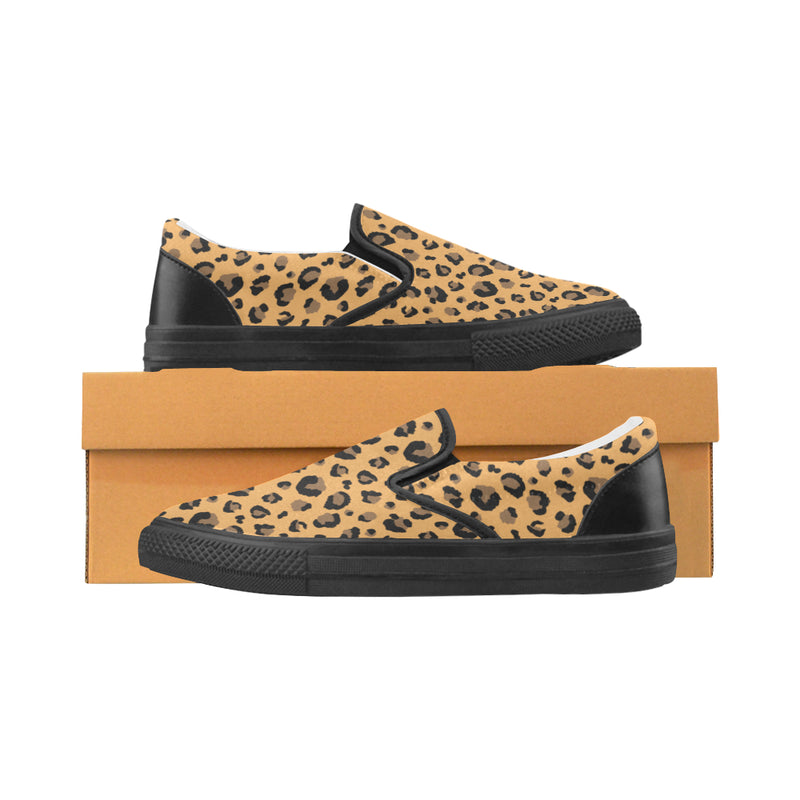 Men's Big Size Leopard Print Slip-on Canvas Shoes
