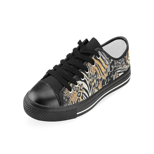Women's Wild Animal Print Canvas Low Top Shoes